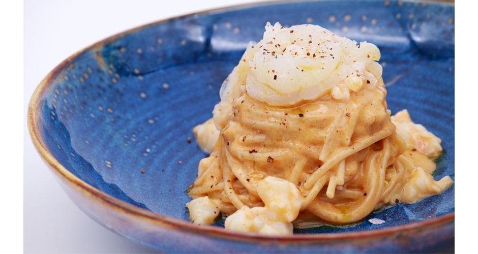 Linguine with langoustines, a first course for Christmas Eve